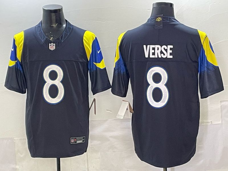 Men 2025 Los Angeles Rams #8 Verse Black 5th generation Throwback Nike Limited NFL Jersey 02->los angeles rams->NFL Jersey
